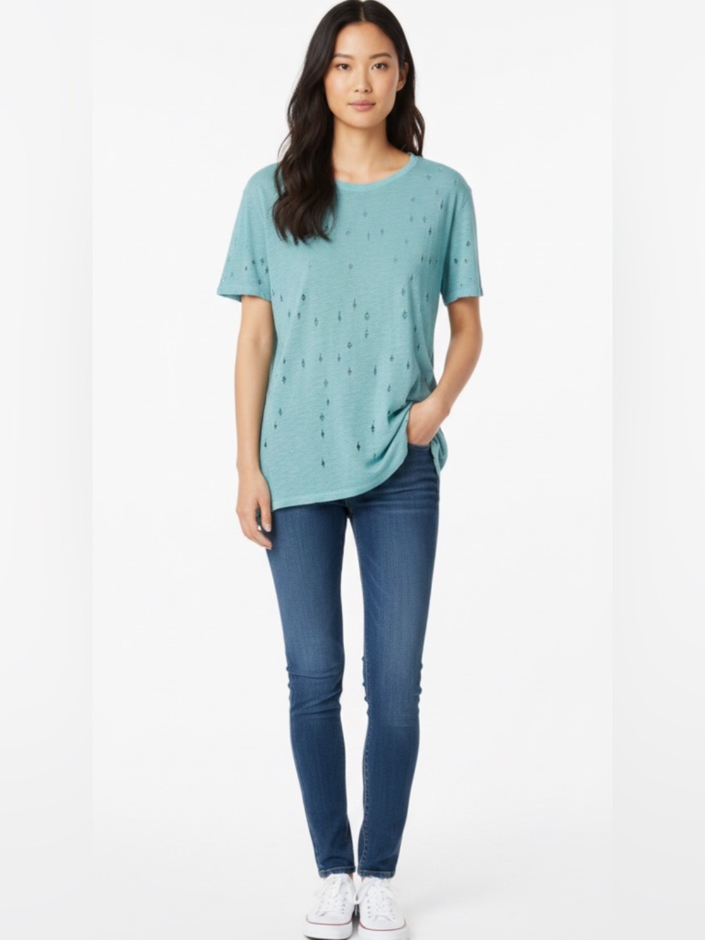 IRO Women’s Clay Linen Tee Aqua